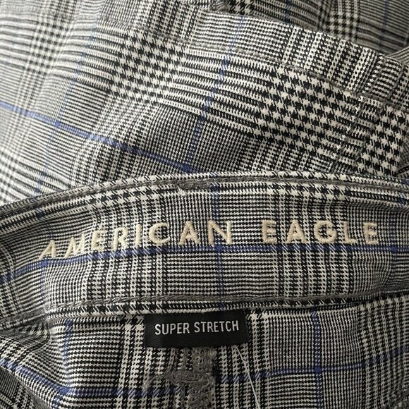 American Eagle Women 4 Gray/Blue Plaid School Girl 5-Pocket Hi-Rise Mini Skirt - Picture 6 of 8